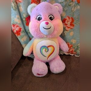 🦋 Care Bear 14" Togetherness Bear Plush Rainbow Basic Fun